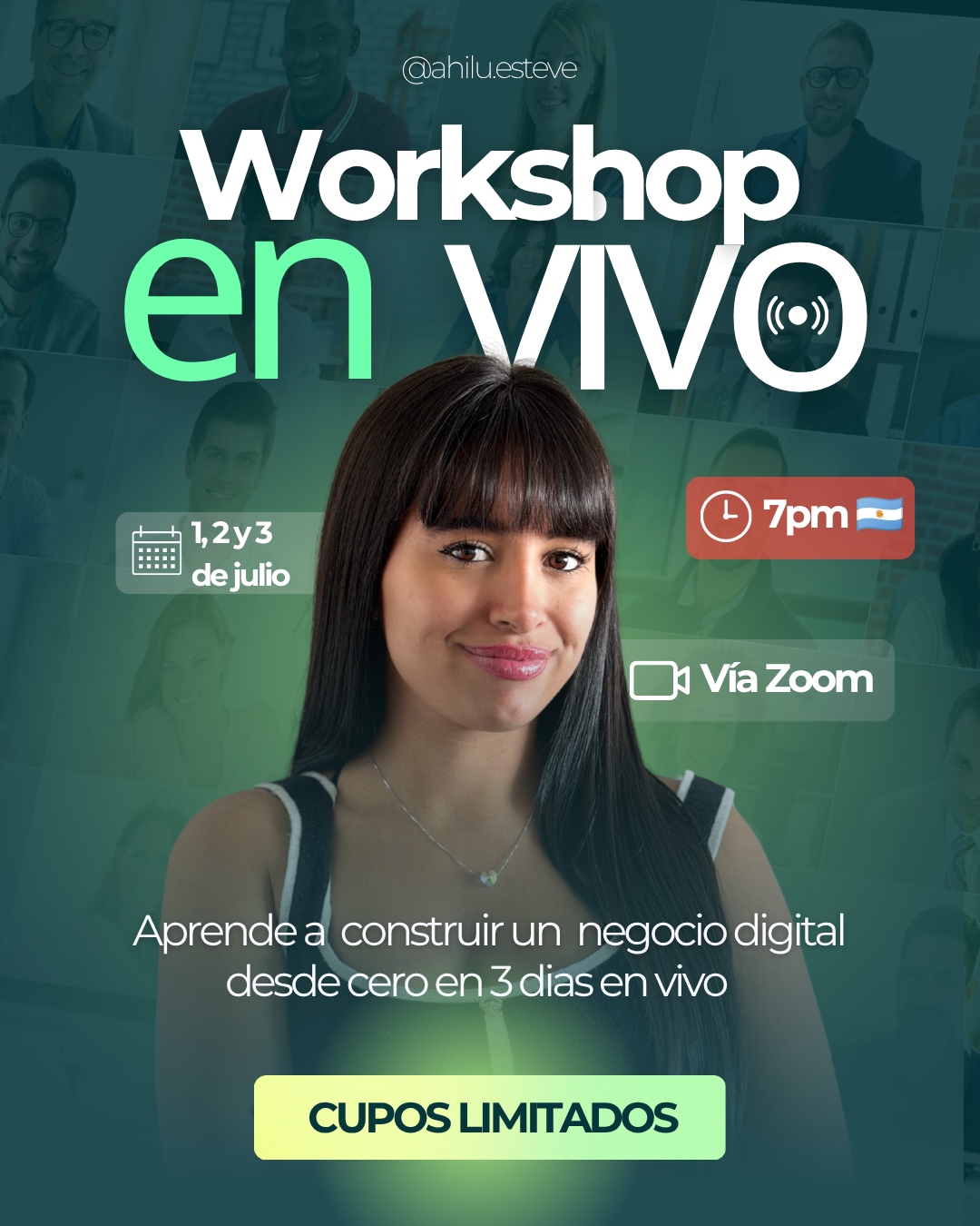 Workshop EN VIVO de 3 dias - 1, 2 y 3 jul (19hs) QUEDA GRABADO 🎥